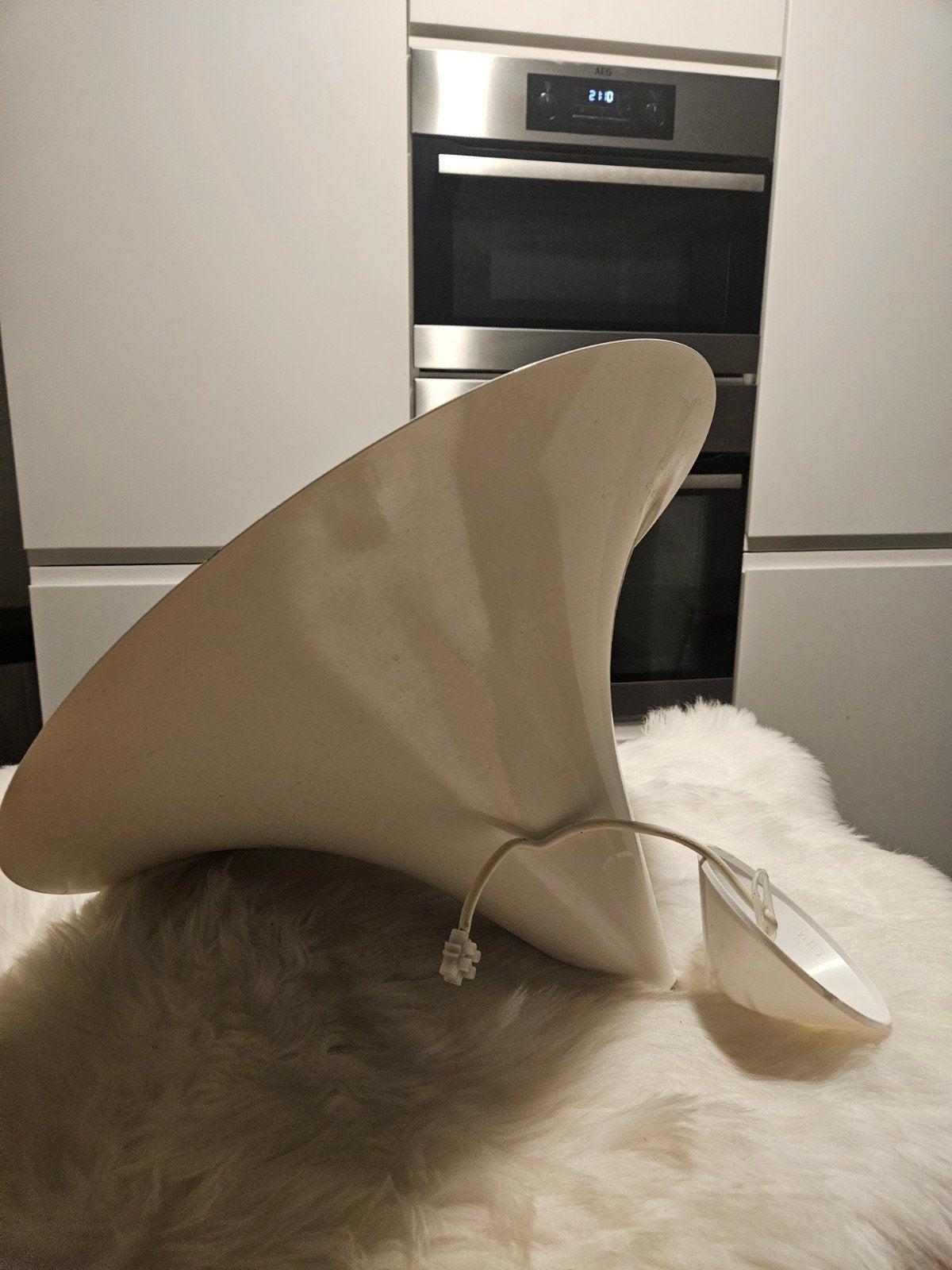 Lampe trompette vintage - Design danois - Années 1960, Enlèvement ou Envoi, Utilisé, Métal