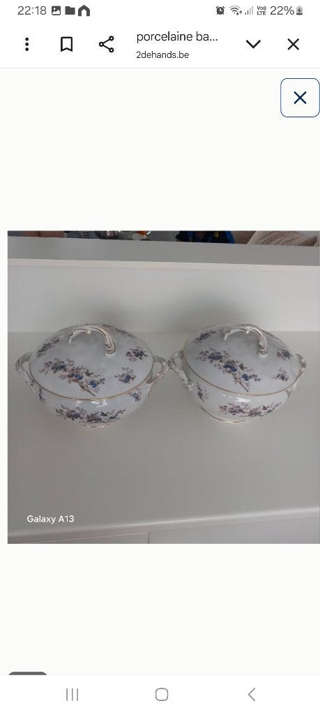 Porcelaine Baudour periode, Enlèvement, Comme neuf, Vintage