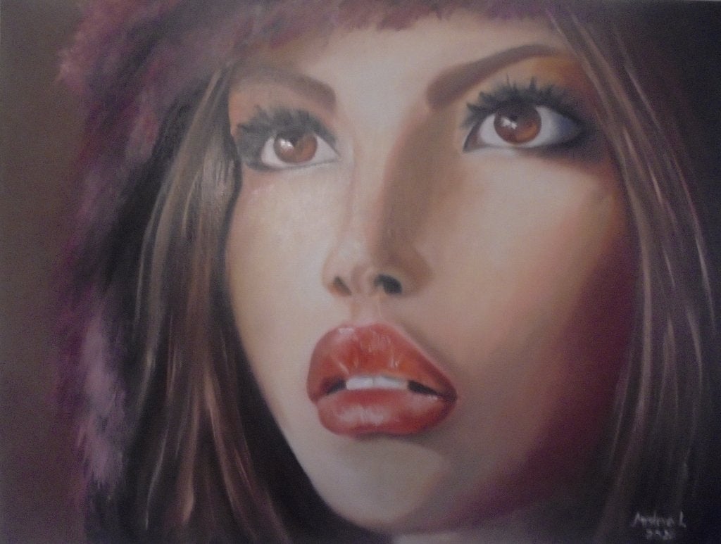 olieschilderij portret Oekraïnse vrouw(60x80cm), Antiek en Kunst, Doek, Portret of Personen, Ophalen of Verzenden, Olieverf