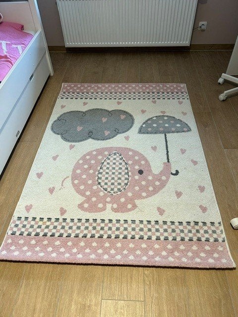 Tapijt kinderkamer 120 x 170, Ophalen, Gebruikt, Crème, 100 tot 150 cm