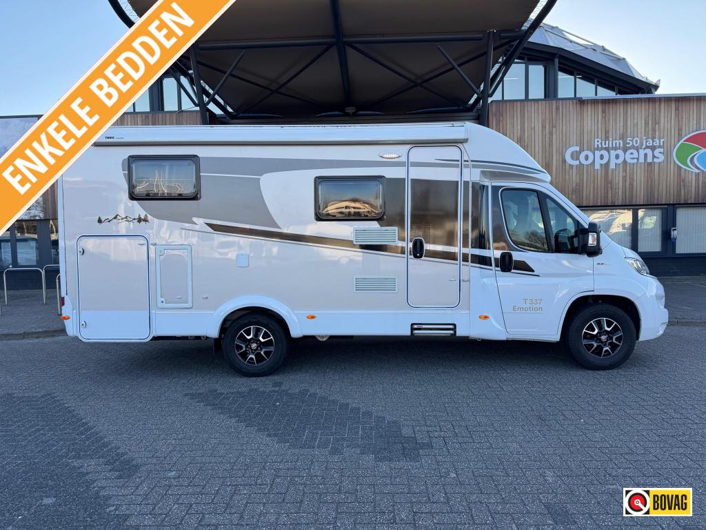 Carado T 337 2019 ENKELE BEDDEN!, Caravans en Kamperen, Mobilhomes, ESP - Contrôle de stabilité, Treinzit, Tot en met 3, 6 tot 7 meter