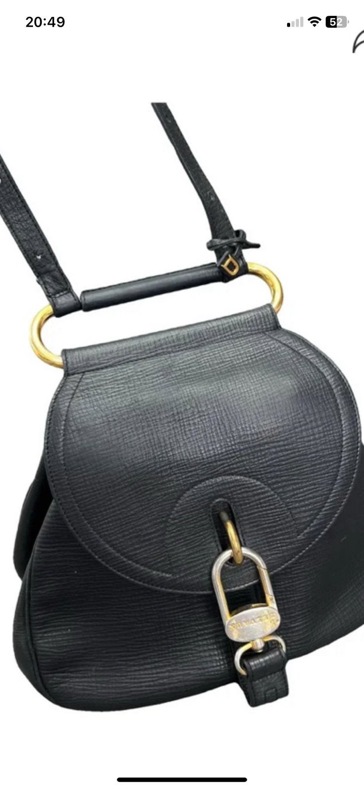 Prachtige Delvaux model cerceau vintage jaren 90, Handtassen en Accessoires, Overige merken, Gebruikt, Zwart, Ophalen of Verzenden