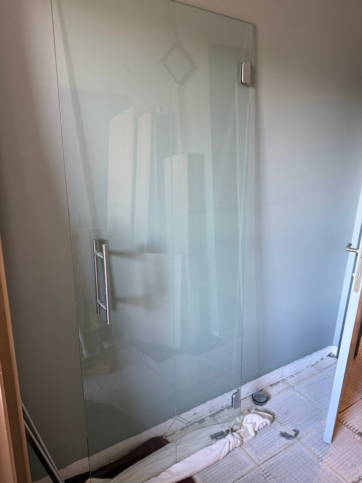 Te koop glazen deur, Doe-het-zelf en Bouw, Ophalen, Zo goed als nieuw, Overige typen, Veiligheidsglas