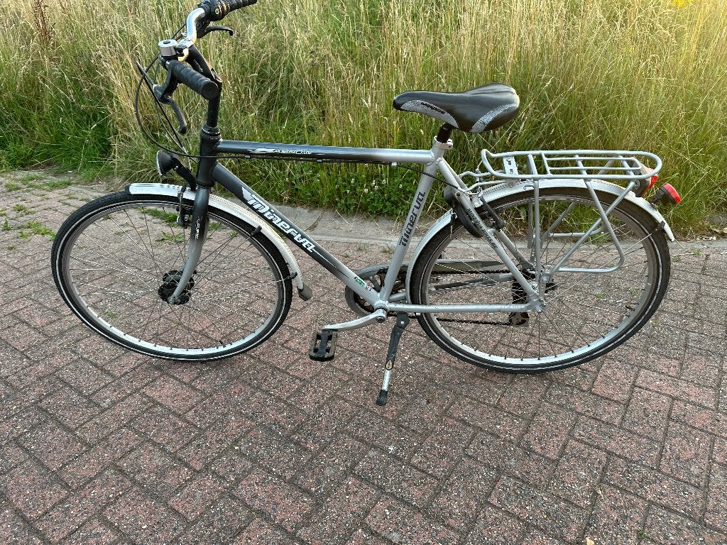 Herenfiets Minerva, Fietsen en Brommers, Gebruikt, Velgrem, Versnellingen, 53 tot 57 cm