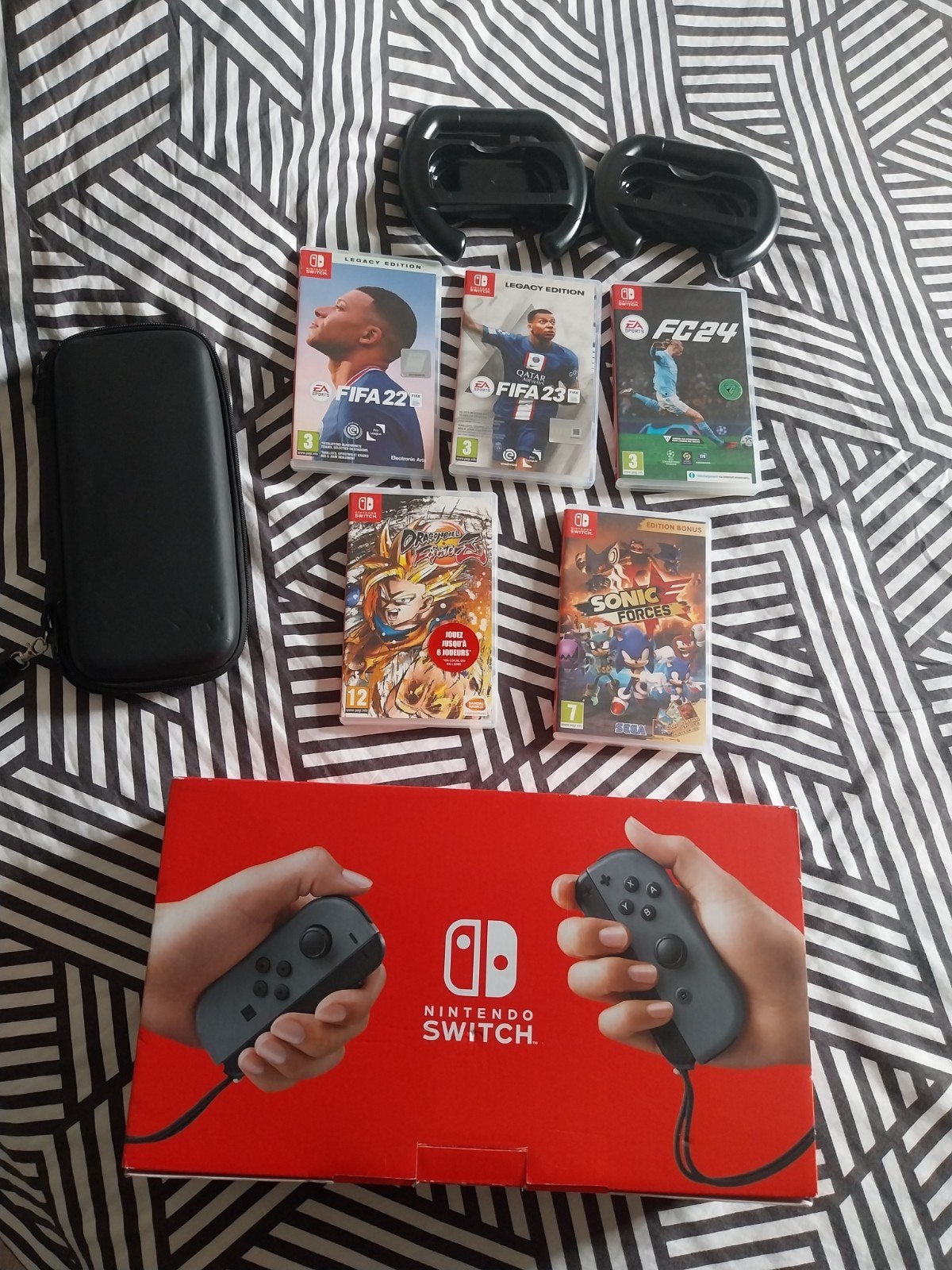 Compleet Nintendo Switch-pakket met 5 games, Games en Spelcomputers, Ophalen, Gebruikt