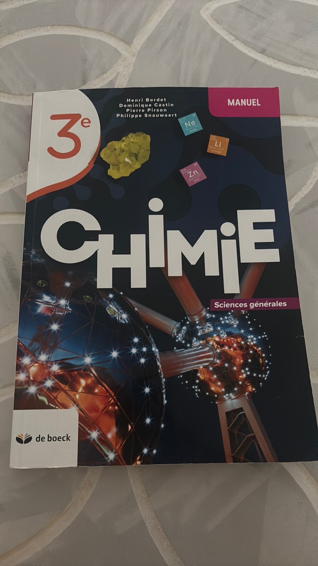 Manuel scolaire chimie 3e Sciences générale, Livres, Enlèvement, Comme neuf, Secondaire, Chimie