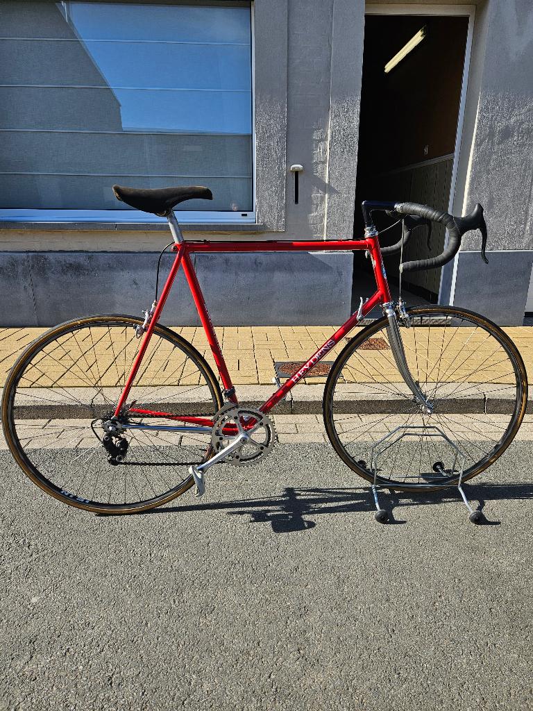 retro koersfiets, Fietsen en Brommers, Gebruikt, 10 tot 15 versnellingen, Velgrem, Ophalen