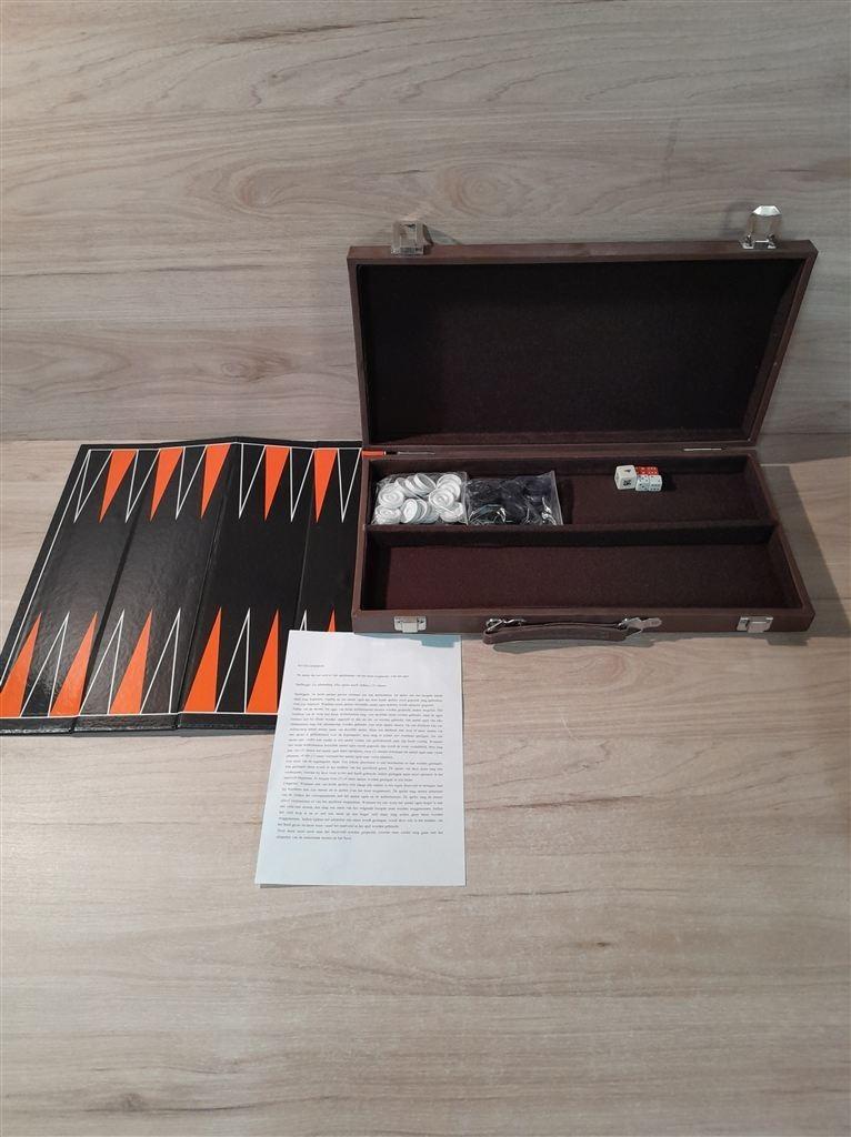 Backgammon in koffer - s6084, Hobby & Loisirs créatifs, Envoi, Comme neuf