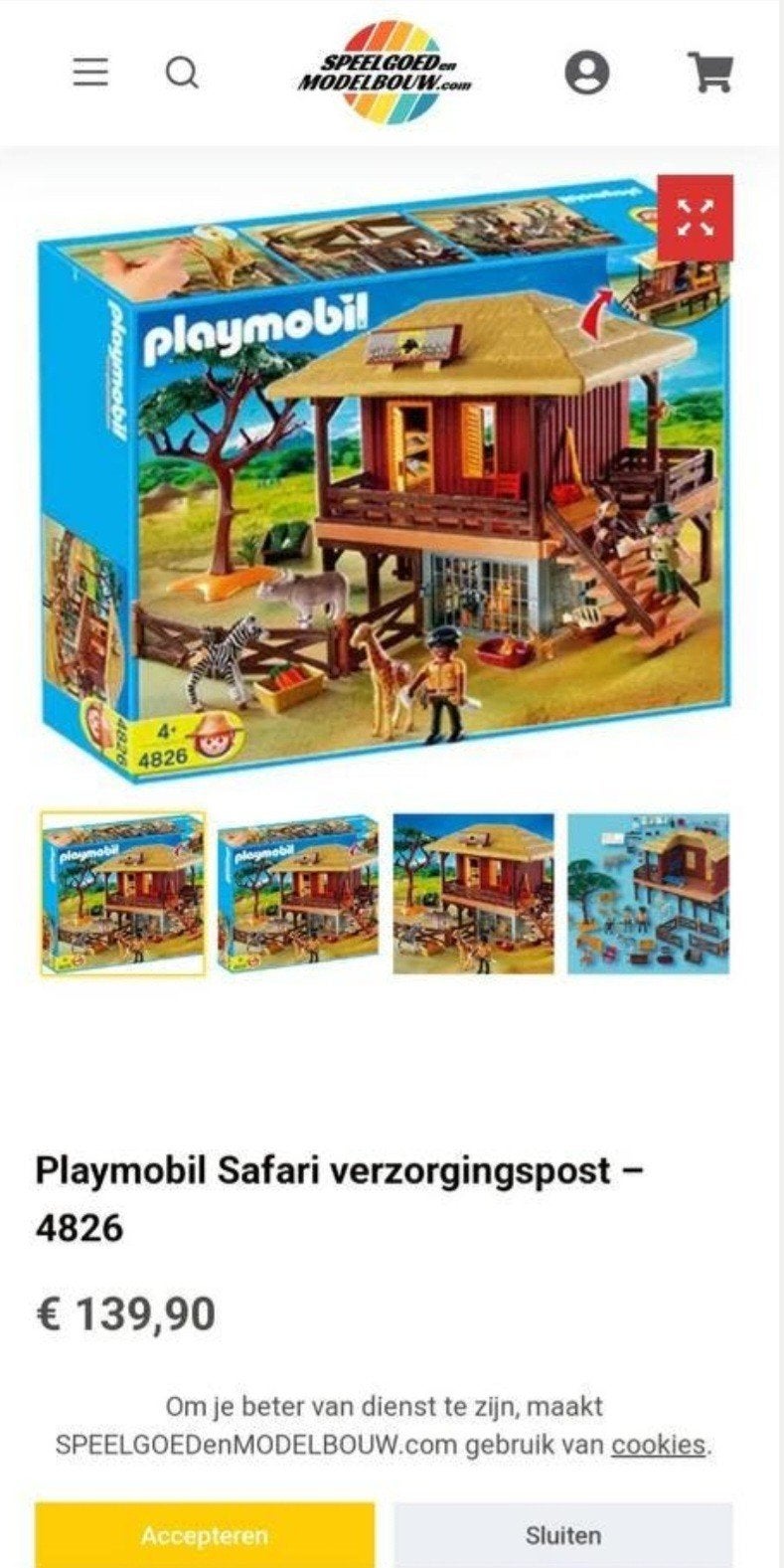 Playmobil safari verzorgingspost en dierentransport, Enlèvement ou Envoi