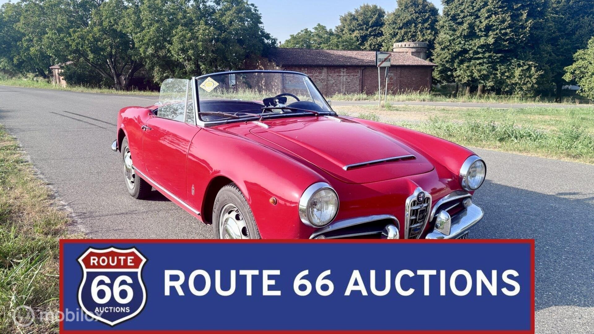 Alfa Romeo Giulia Spider | 1962 | Route 66 Auctions, Autos, Achat, Entreprise, Boîte manuelle, Autre carrosserie