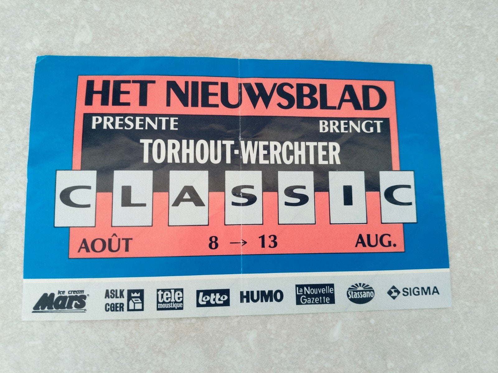 Oude vintage retro sticker Torhout-Werchter classic, Verzamelen, Ophalen of Verzenden