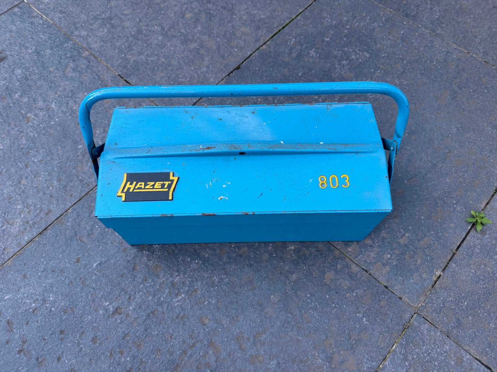 Vintage Hazet gereedschapskist 803, Doe-het-zelf en Bouw, Ophalen of Verzenden, Gebruikt