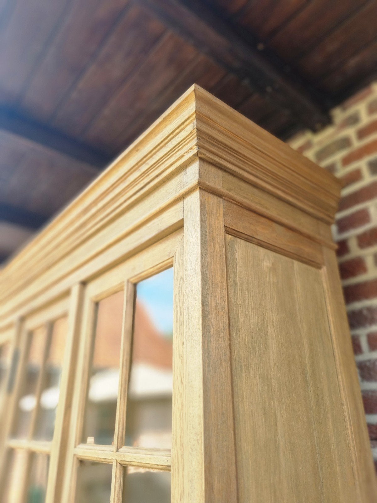 Buffet/vitrine en chêne LIVRAISON GRATUITE, 25 à 50 cm, Avec tablette(s), 200 cm ou plus, .