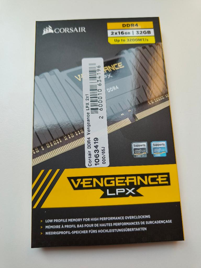 Corsair DDR4 Vengeance LPX 2x16GB 3200MHz, Ophalen, 32 GB, DDR4, Nieuw