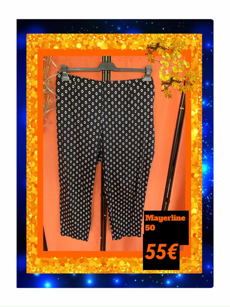 Capri broek dames 50 Mayerline, Taille 46/48 (XL) ou plus grande, Enlèvement ou Envoi, Comme neuf, Bleu