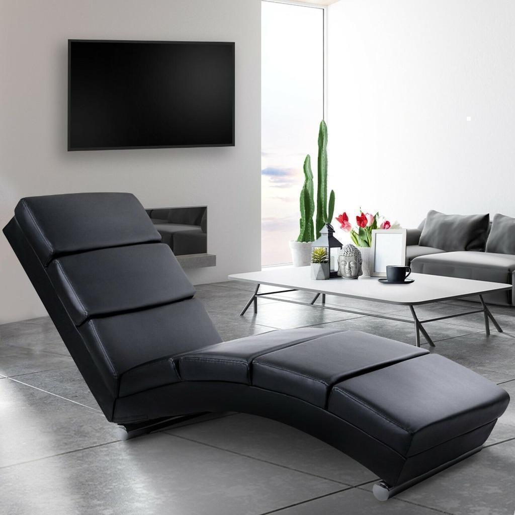 Relaxstoel leunstoel fauteuil kunstleer polyester ligbank, Enlèvement, Neuf