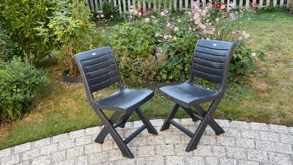 Lot de 2 chaise de jardin pliante, Jardin & Terrasse, Enlèvement, Comme neuf