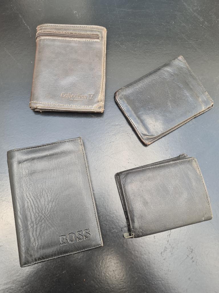 4 portefeuilles, Handtassen en Accessoires, Portemonnees, Ophalen of Verzenden, Gebruikt, Zwart, Overige merken