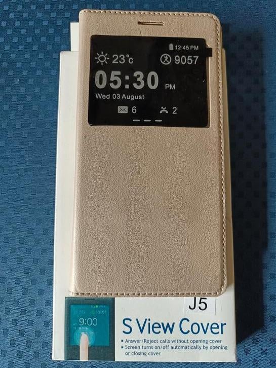 Cover S view J5 beige, Télécoms, Enlèvement ou Envoi, Comme neuf