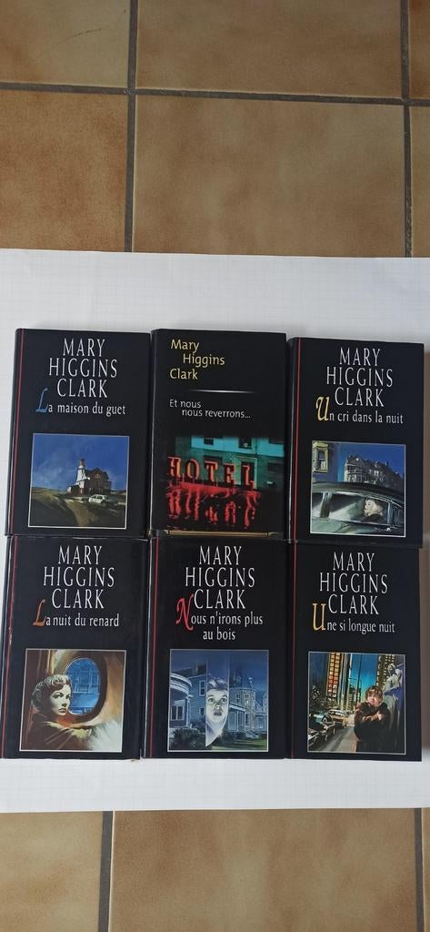 Set van 6 boeken met spannende romans van Mary Higgins Clark, Ophalen