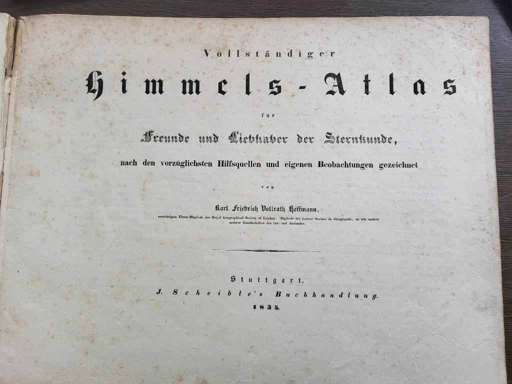 Himmels-Atlas Hoffmann 1835, Antiek en Kunst, Antiek | Boeken en Manuscripten, Ophalen of Verzenden