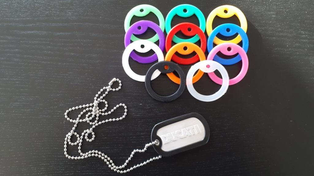 PROMO -50% - Plaque signalétique Dogtag pour moto Ducati, Bijoux, Sacs & Beauté, Pendentifs, Neuf, Enlèvement ou Envoi