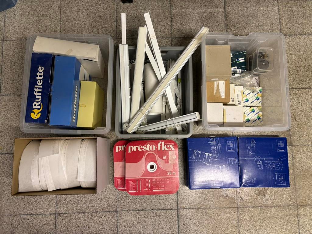 Lot gordijn benodigdheden, Ophalen, Zo goed als nieuw