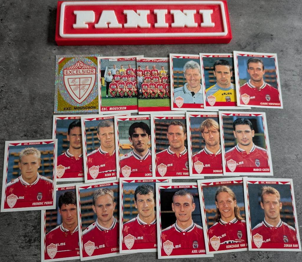 AUTOCOLLANTS PANINI FOOTBALL 99 19X 1999 MOUSCRON EXC. FOOT, Enlèvement ou Envoi, Neuf