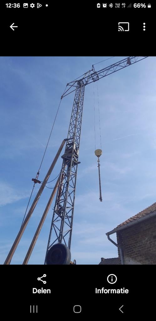 Bouwkraan arco 22 s, Ophalen
