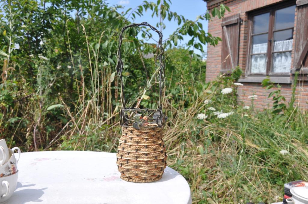 porte bouteille metal et corde, Enlèvement ou Envoi, Utilisé, Métal, Moins de 50 cm
