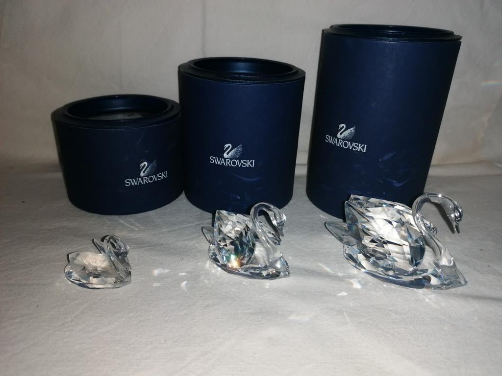 Swarovski zwanen 3 verschillende grote, Verzamelen, Swarovski, Ophalen of Verzenden