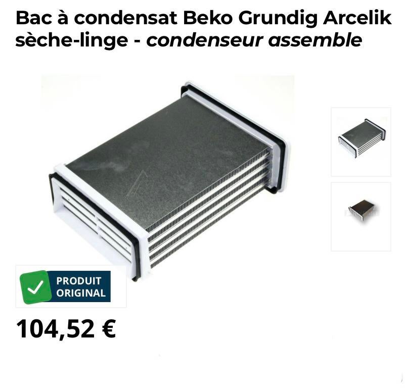 Condensor voor Beko DC 7230, DC 7230 BX1 droger, Gebruikt