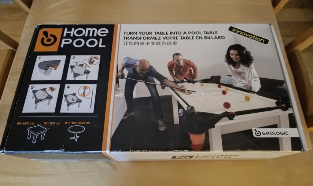 Billard adaptable sur toutes table Home pool, Sport en Fitness, Biljarten en Poolen, Ophalen, Zo goed als nieuw, Overige typen
