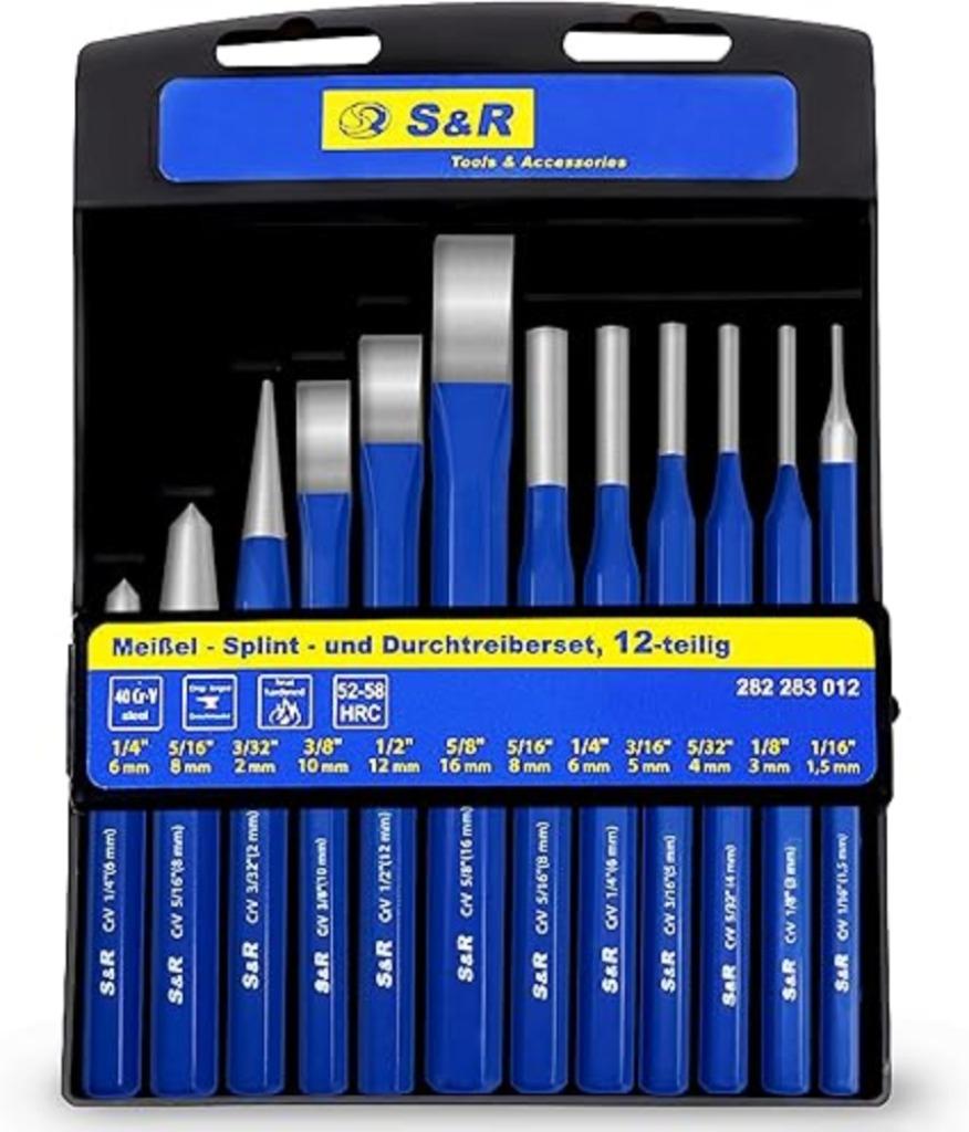 S&R Spike Set Beitels en Nageljacht SNELLE GRATIS LEVERING, Verzenden, Nieuw