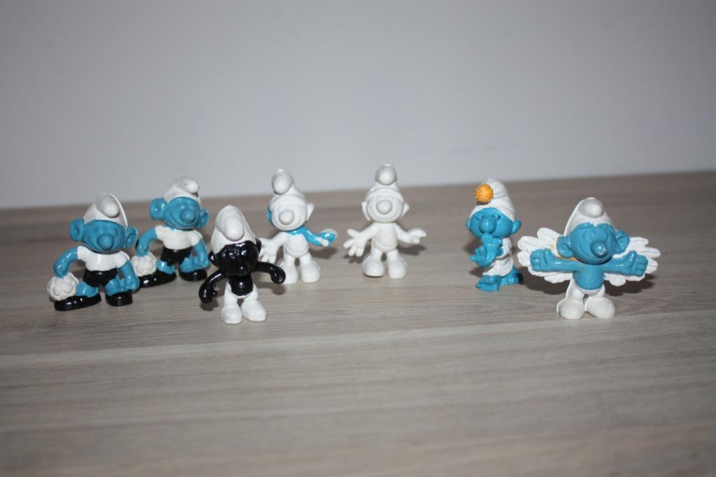 lot v 7 test figuren uit bedrijf Schleich , 1965-1973, Ophalen of Verzenden, Gebruikt, Verschillende Smurfen, Poppetje, Figuurtje of Knuffel