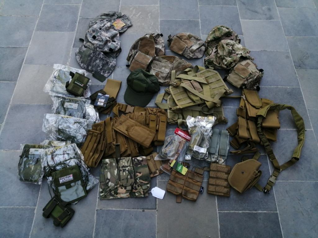 AIRSOFT - PAINTBALL - LOT DE 60 ACCESSOIRES, Collections, Objets militaires | Général, Enlèvement ou Envoi, Autres