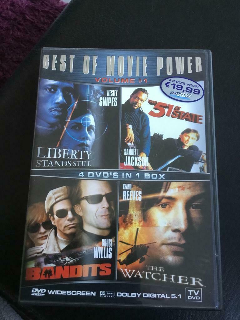 Box met 4 DVD’s Best of movie power, Vanaf 12 jaar, Ophalen of Verzenden, Actie, Boxset
