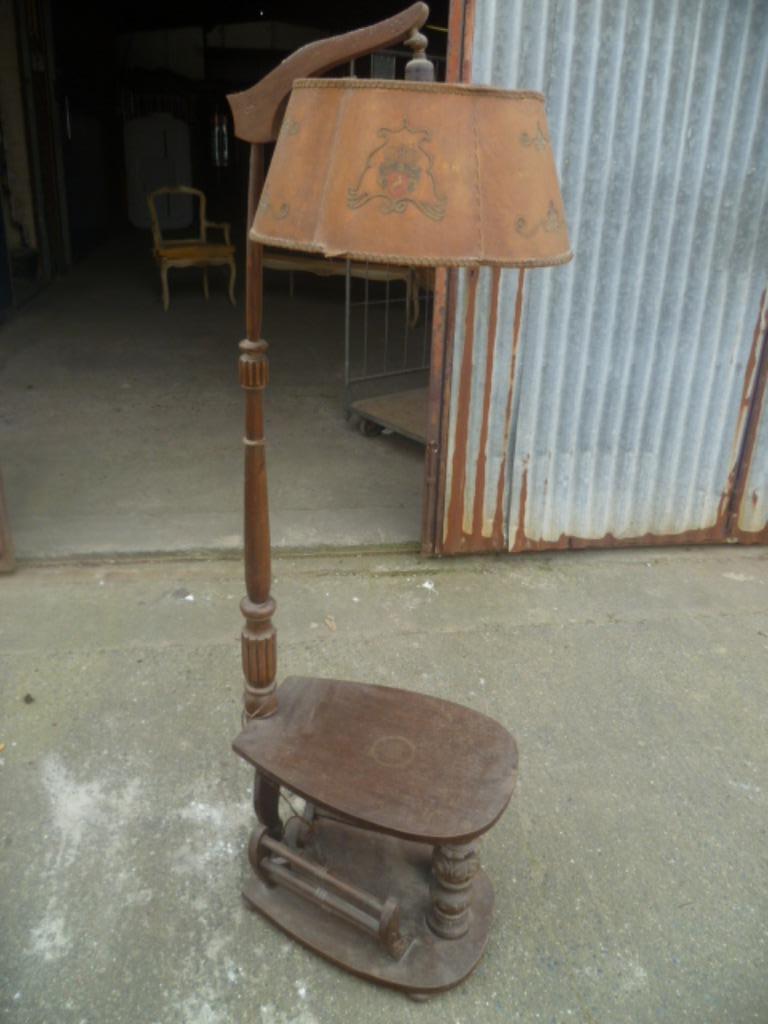 RETRO STAANDE HOUTEN LAMPADAIRE, Enlèvement ou Envoi