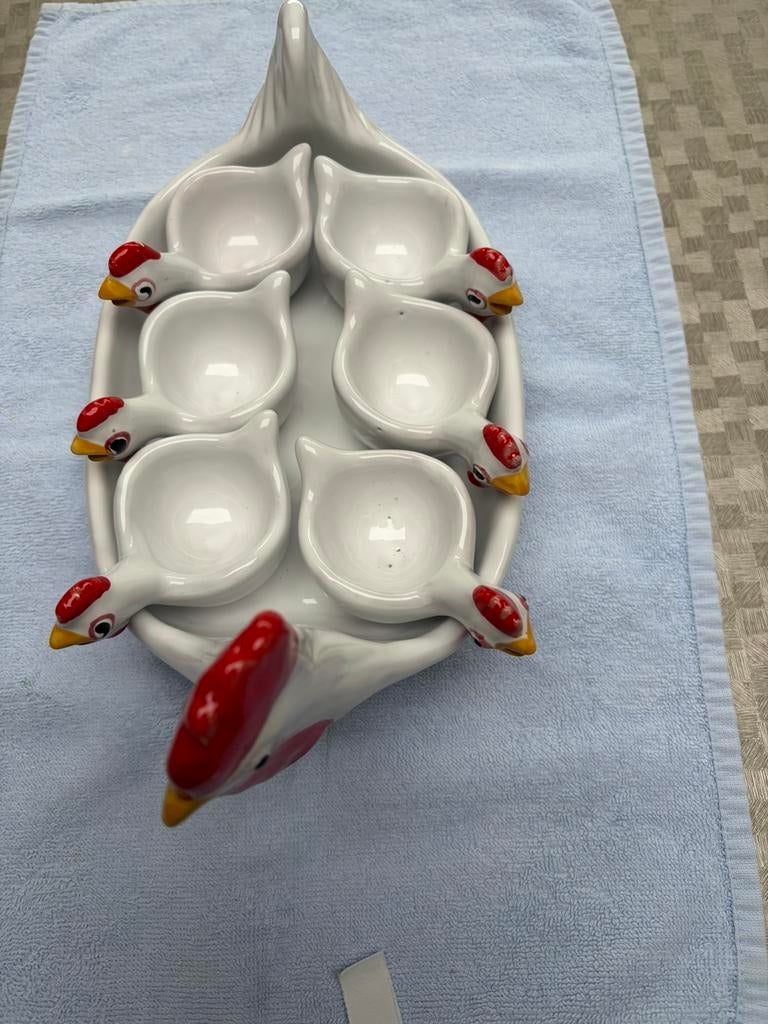 Schotel met 6 eierdopjes, Ophalen of Verzenden