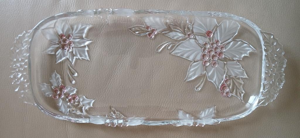 Plat à Cake en verre moulé Walther Glas West Germany, Enlèvement