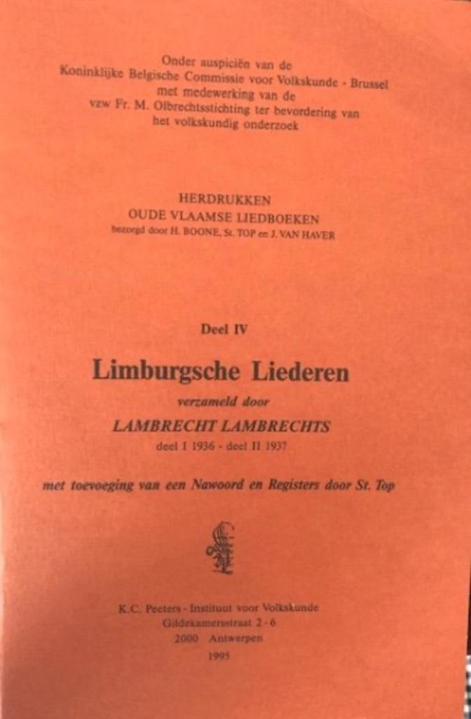 Limbugsche liederen, Lambrecht Lambrechts, Ophalen