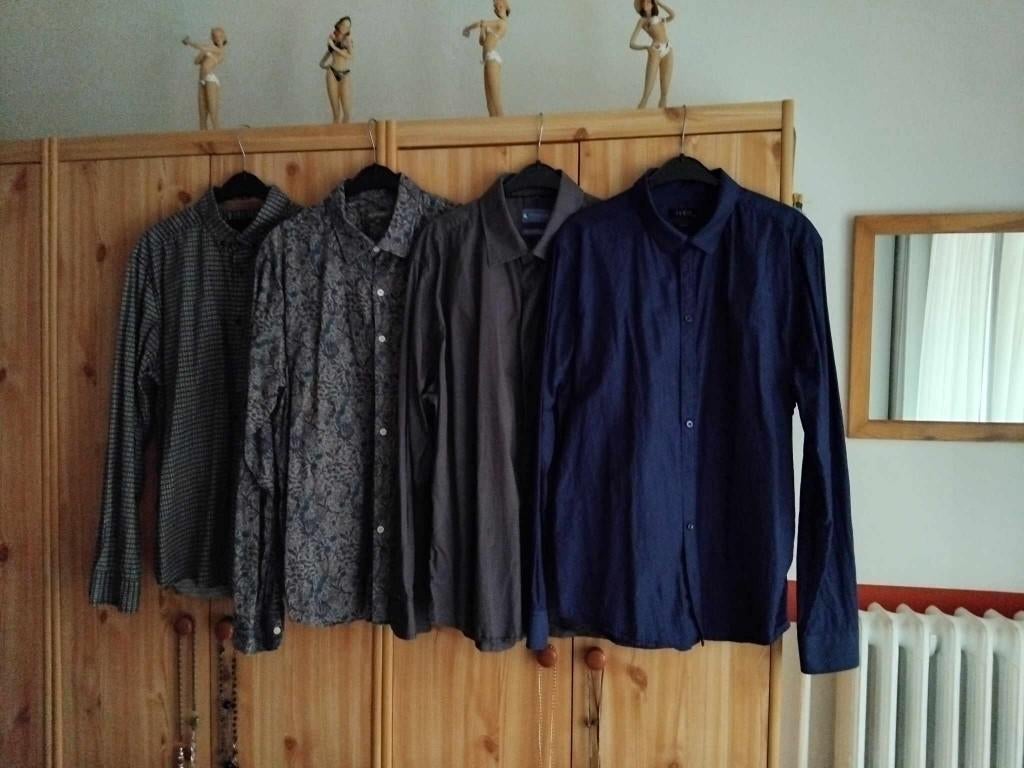 Lot de 4 chemises Homme taille XXL, Sans marque, Overige kleuren, Verzenden, Overige halswijdtes