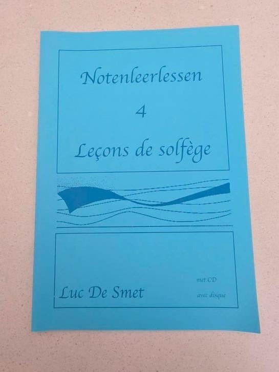 Notenleerlessen 4, Lecons de solfege, Luc De Smet met CD, Enlèvement, Comme neuf