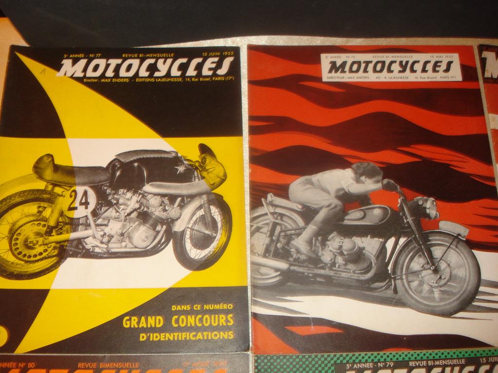 MOTOCYCLES Lot N°1 de 6 Anciennes Revues 1952, Livres, Enlèvement ou Envoi, Utilisé, Général
