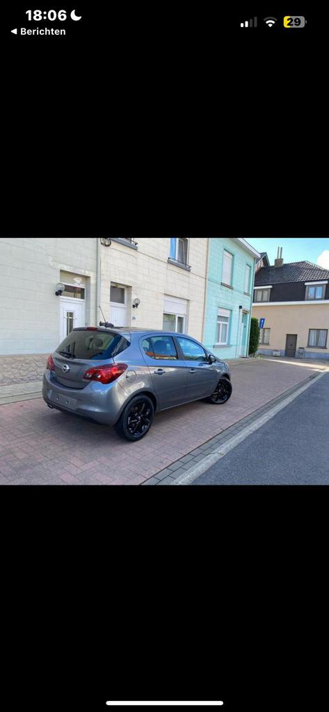Opel corsa 1.4 turbo benzine zwart-grijs, Auto's, Euro 6, Zwart, Handgeschakeld, Particulier