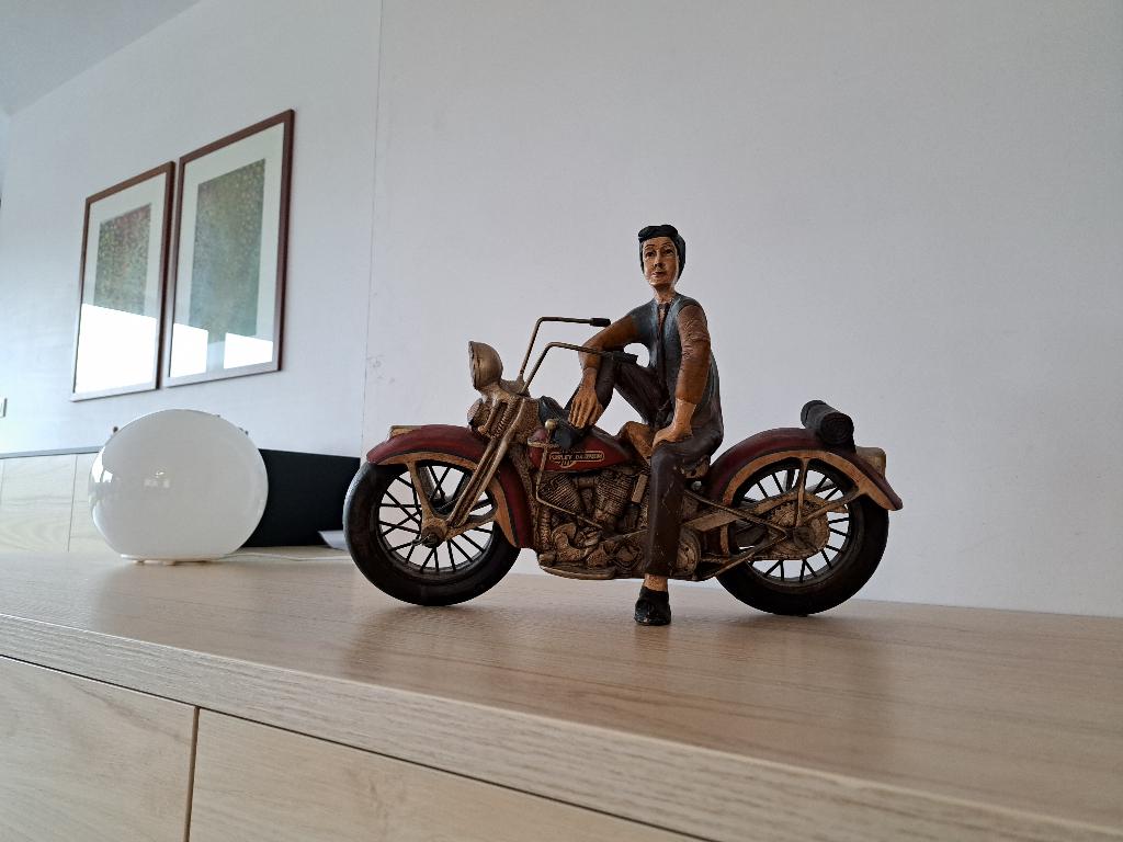 Beeld mortorrijder Harley Davidson, Enlèvement, Comme neuf