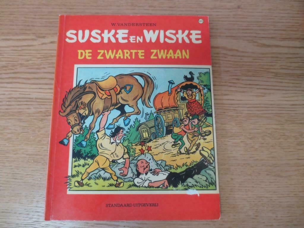 Suske en Wiske 123  "De zwarte zwaan" 1/8/1971, Eén stripboek, Ophalen of Verzenden, Gelezen, Vandersteen