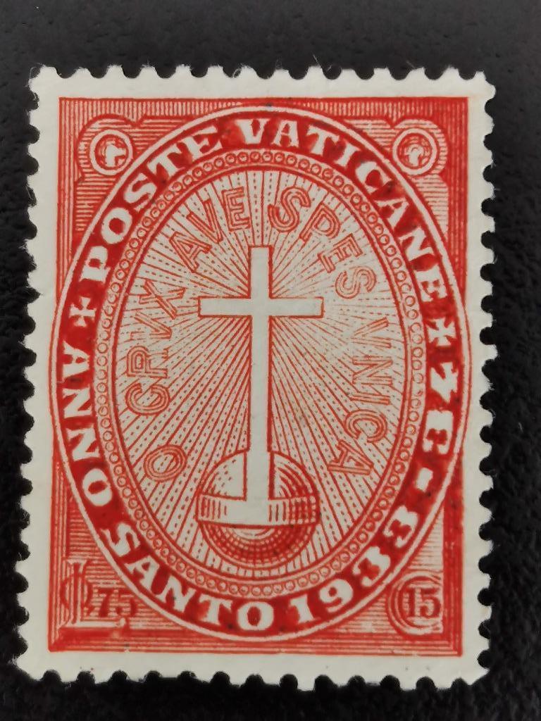 Cité du Vatican 1933 - Année Sainte - timbre avec surcharge, Enlèvement ou Envoi, Affranchi
