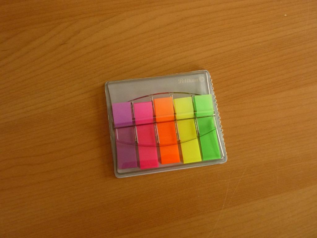 Fluo 5 kleuren pagemarkers index stickers bladwijzer Pelikan, Ophalen of Verzenden