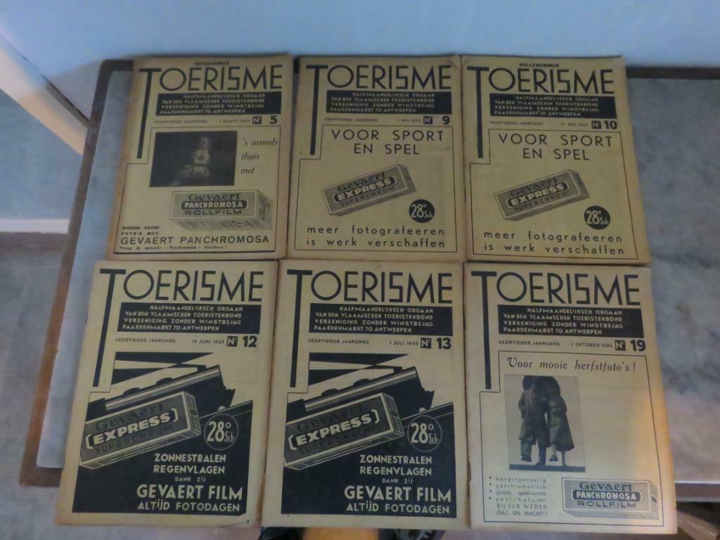 Toerisme Halfmaandelijks Magazine 1935 Lot 6 stuks, Ophalen of Verzenden, 1920 tot 1940